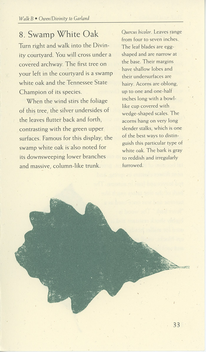 Image of a page from of the Trees of Vanderbilt