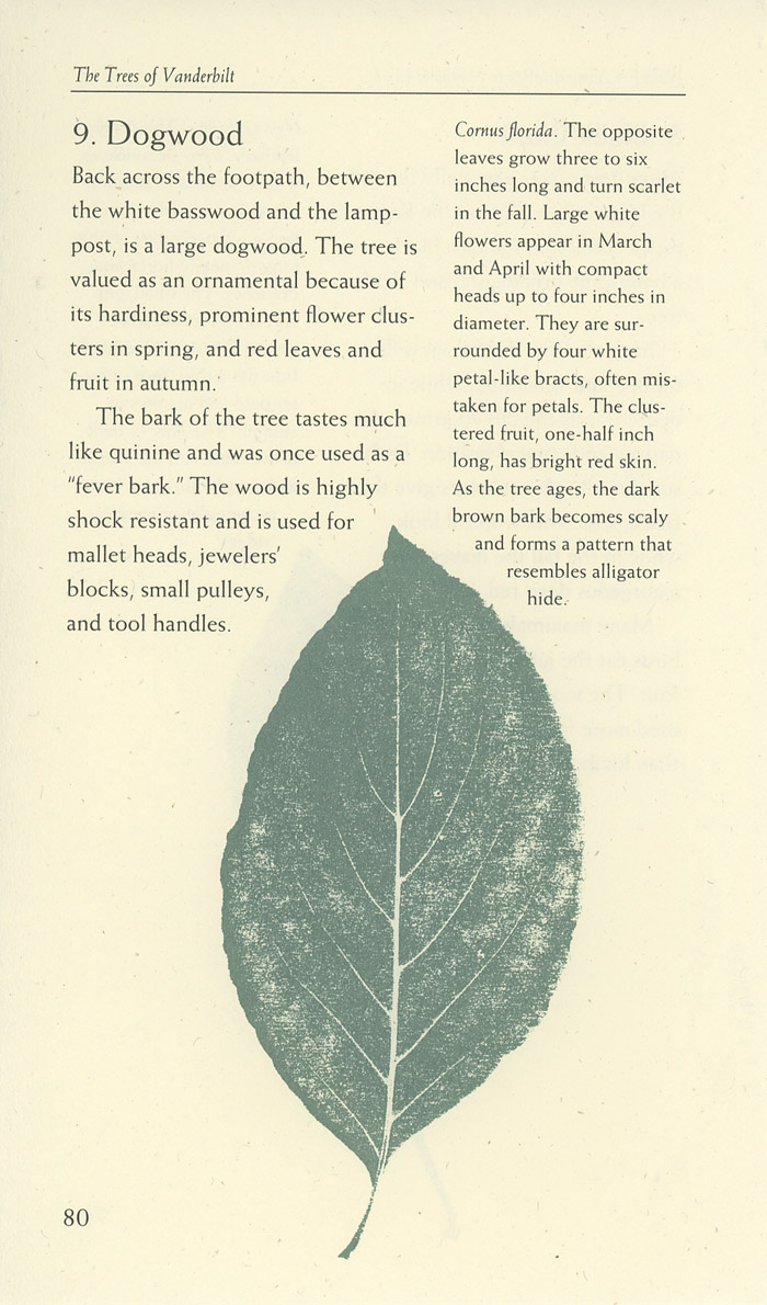 Image of a page from of the Trees of Vanderbilt