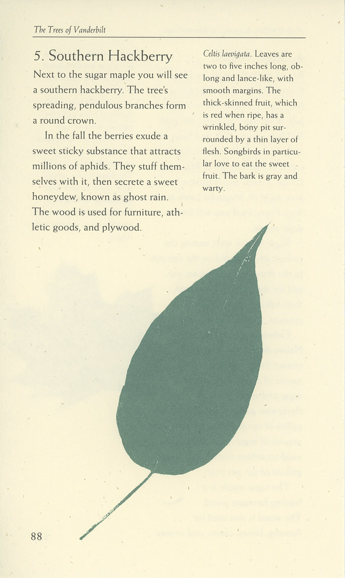 Image of a page from of the Trees of Vanderbilt